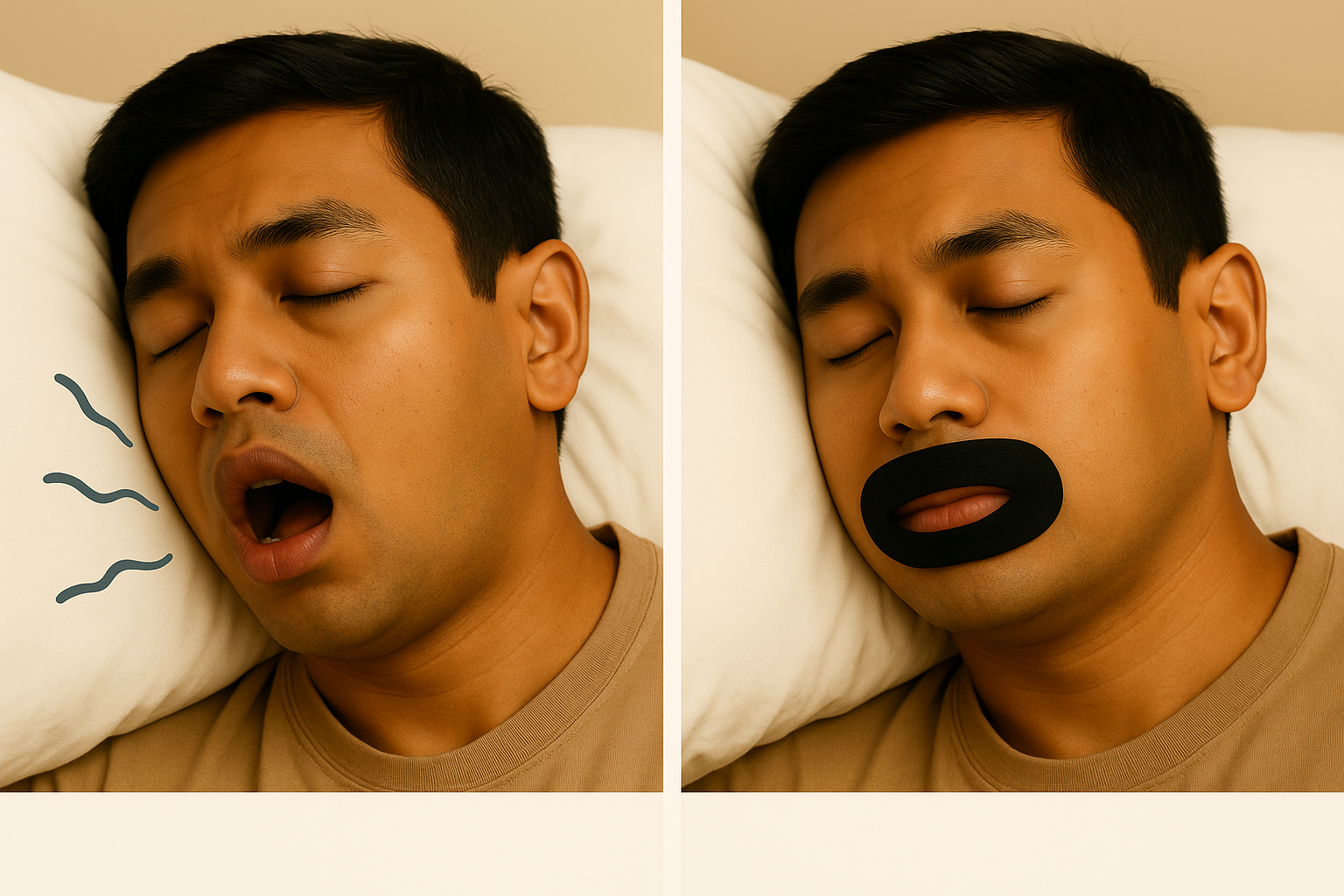 Person sleeping comfortably with SWAS